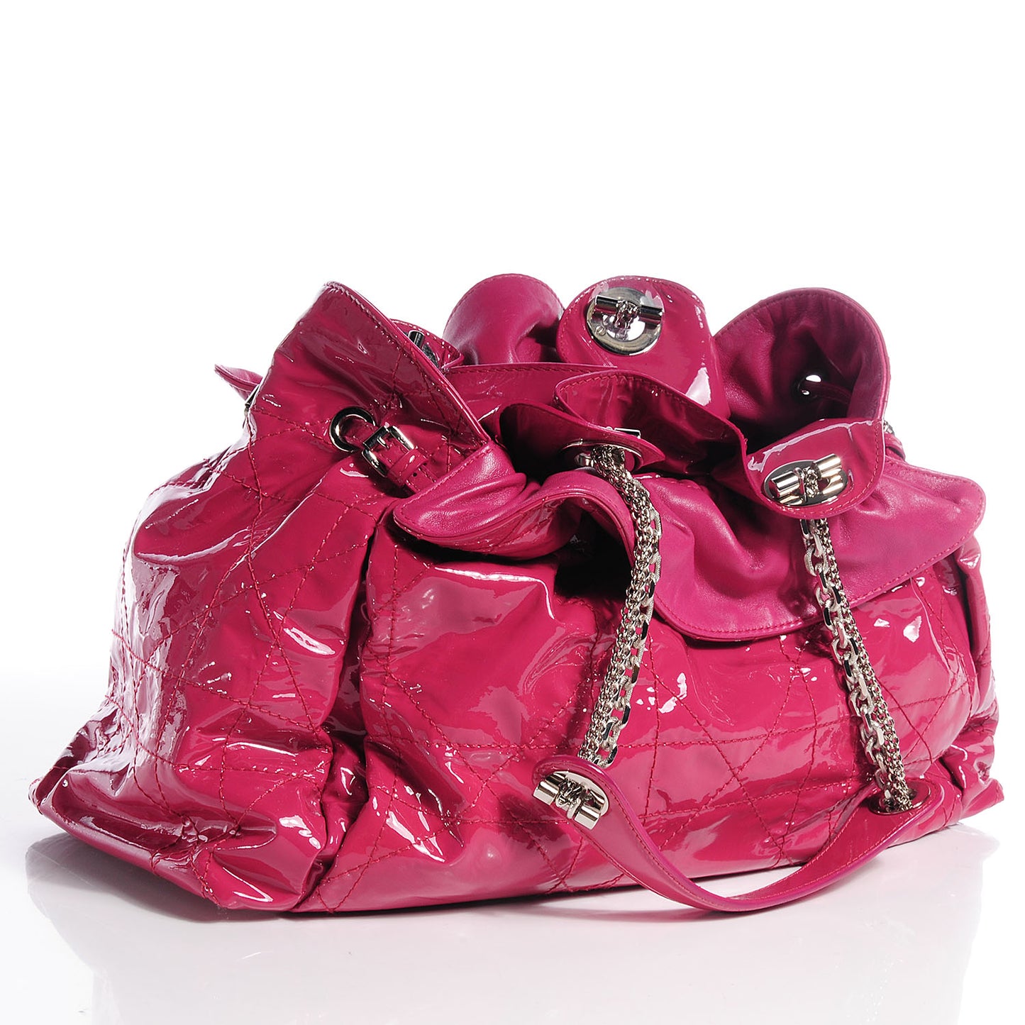 Patent Cannage Medium Le Trente Tote Framboise