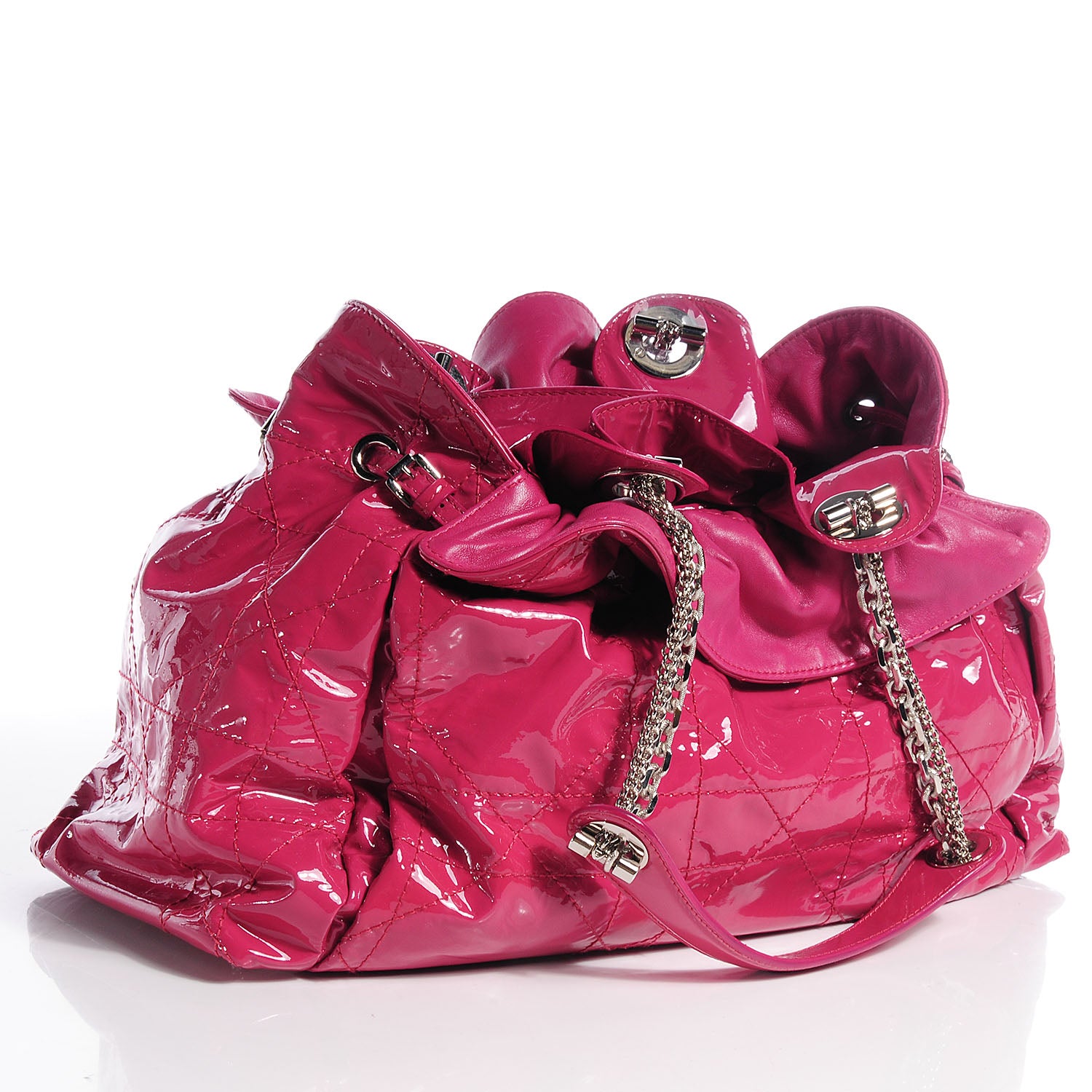 Christian Dior Patent Cannage Medium Le Trente Tote Framboise 3 of 8