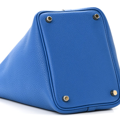 Hermes Taurillon Clemence Picotin Lock 18 PM Bleu Hydra 9 of 11