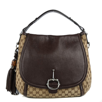 Gucci Monogram Techno Horsebit Large Shoulder Flap Bag Brown 1 of 7