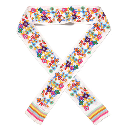 Louis Vuitton Silk Olivia Bandeau Multicolor White 1 of 6
