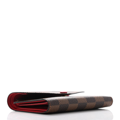 Louis Vuitton Damier Ebene Victorine Wallet Red 4 of 7