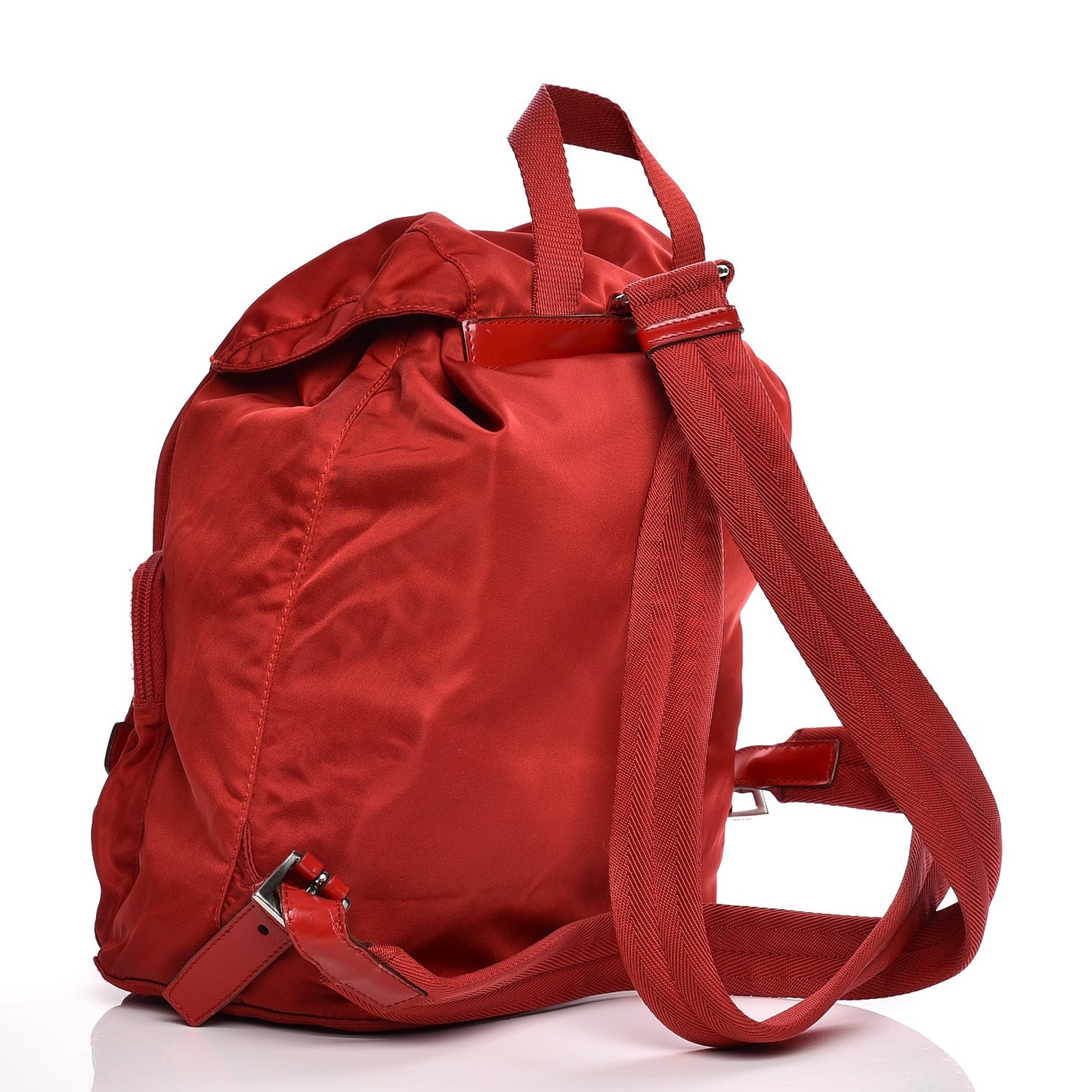 Nylon Vela Medium Backpack Rosso