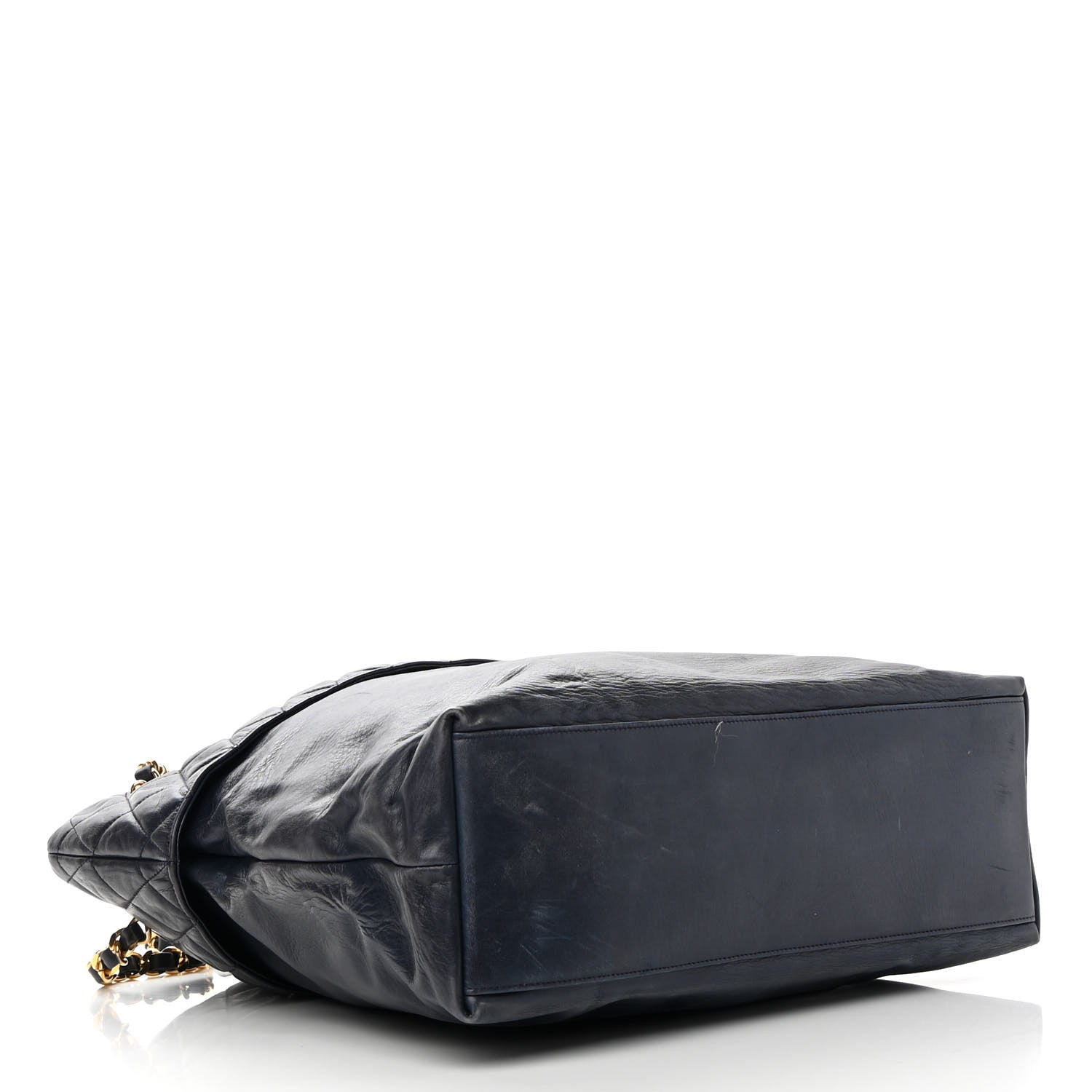 Chanel Lambskin Quilted Shoulder Bag Navy 4 of 21