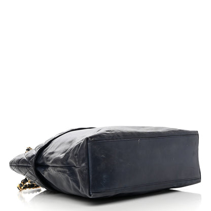 Chanel Lambskin Quilted Shoulder Bag Navy 4 of 21