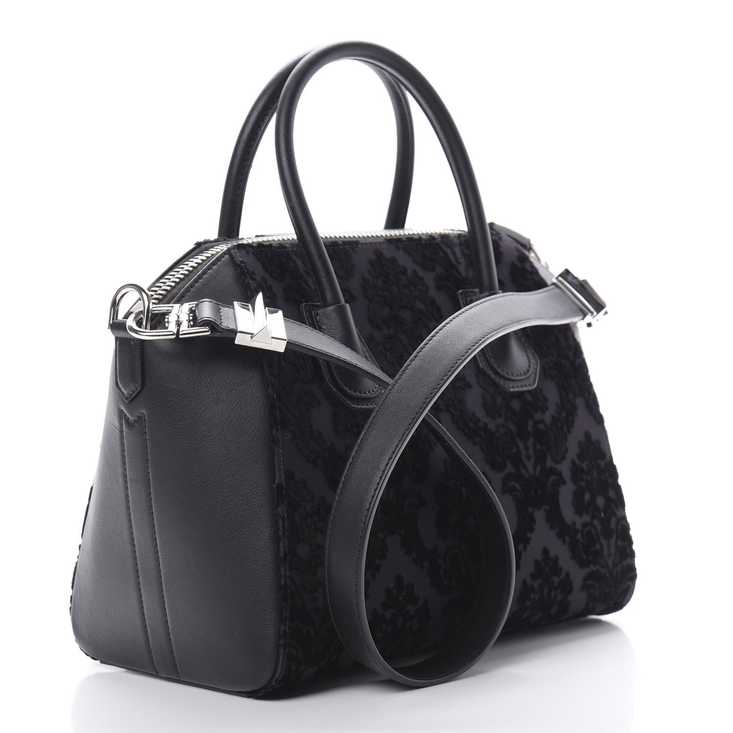Givenchy Calfskin Velvet Small Devoree Antigona Black 3 of 11