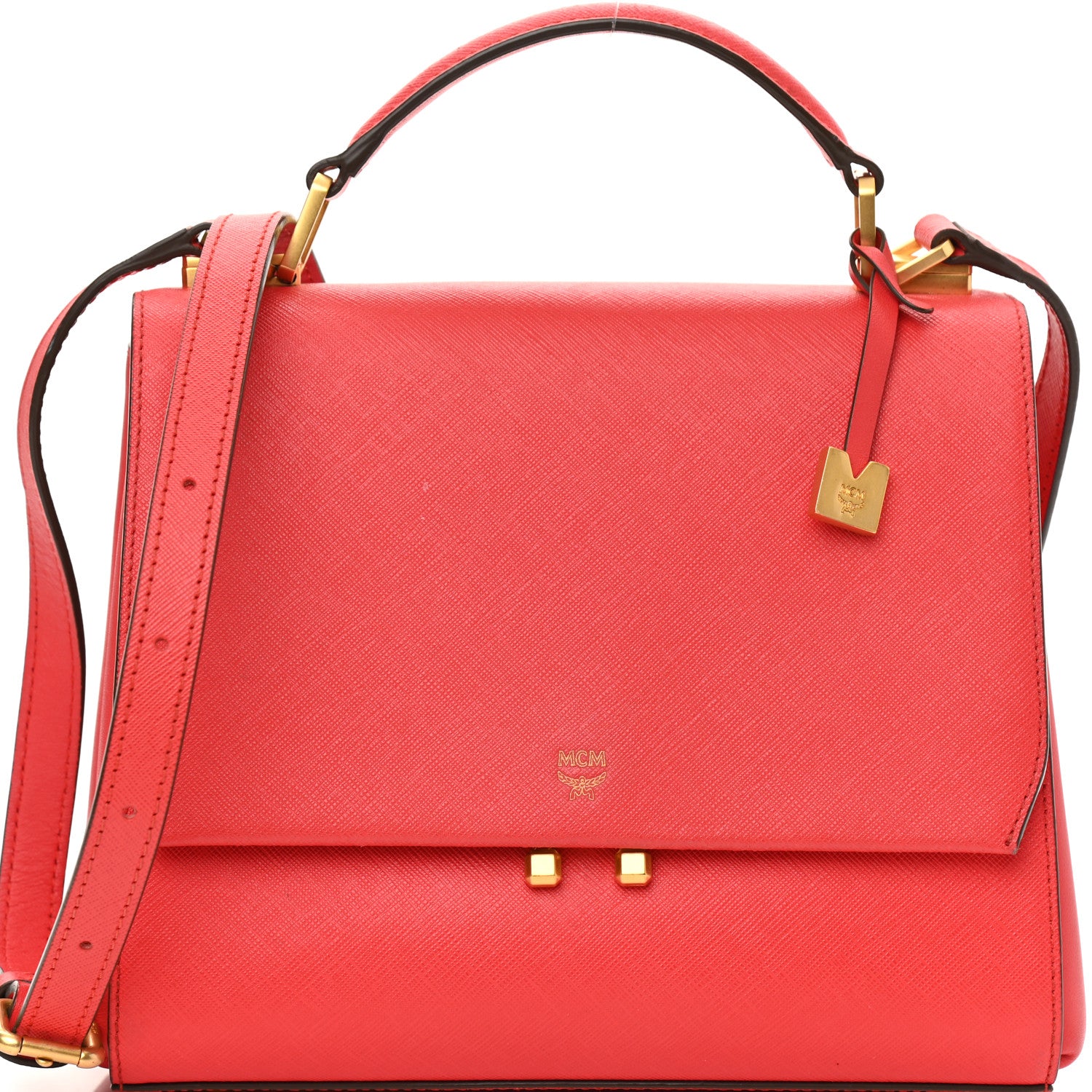 MCM Saffiano Top Handle Crossbody 7 of 12