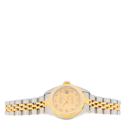 Rolex Stainless Steel 18K Yellow Gold 26mm Oyster Perpetual Datejust Watch Champagne 79173 2 of 5