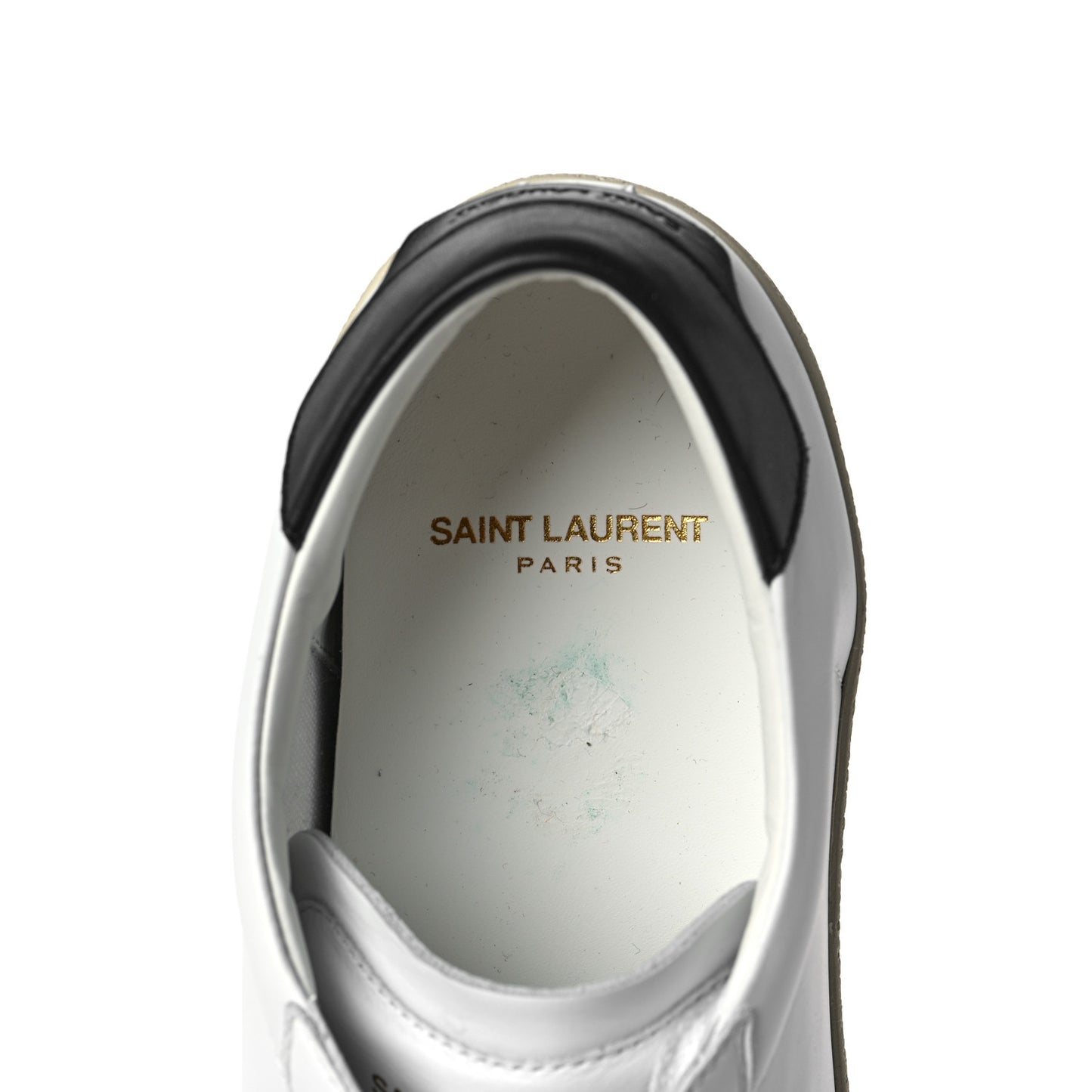 Calfskin Embroidered Court Classic Sneakers 41 White Black