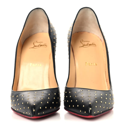Christian Louboutin Nappa Pigalle Follies Plume 100 Pumps 39 Black Antique Gold 3 of 8