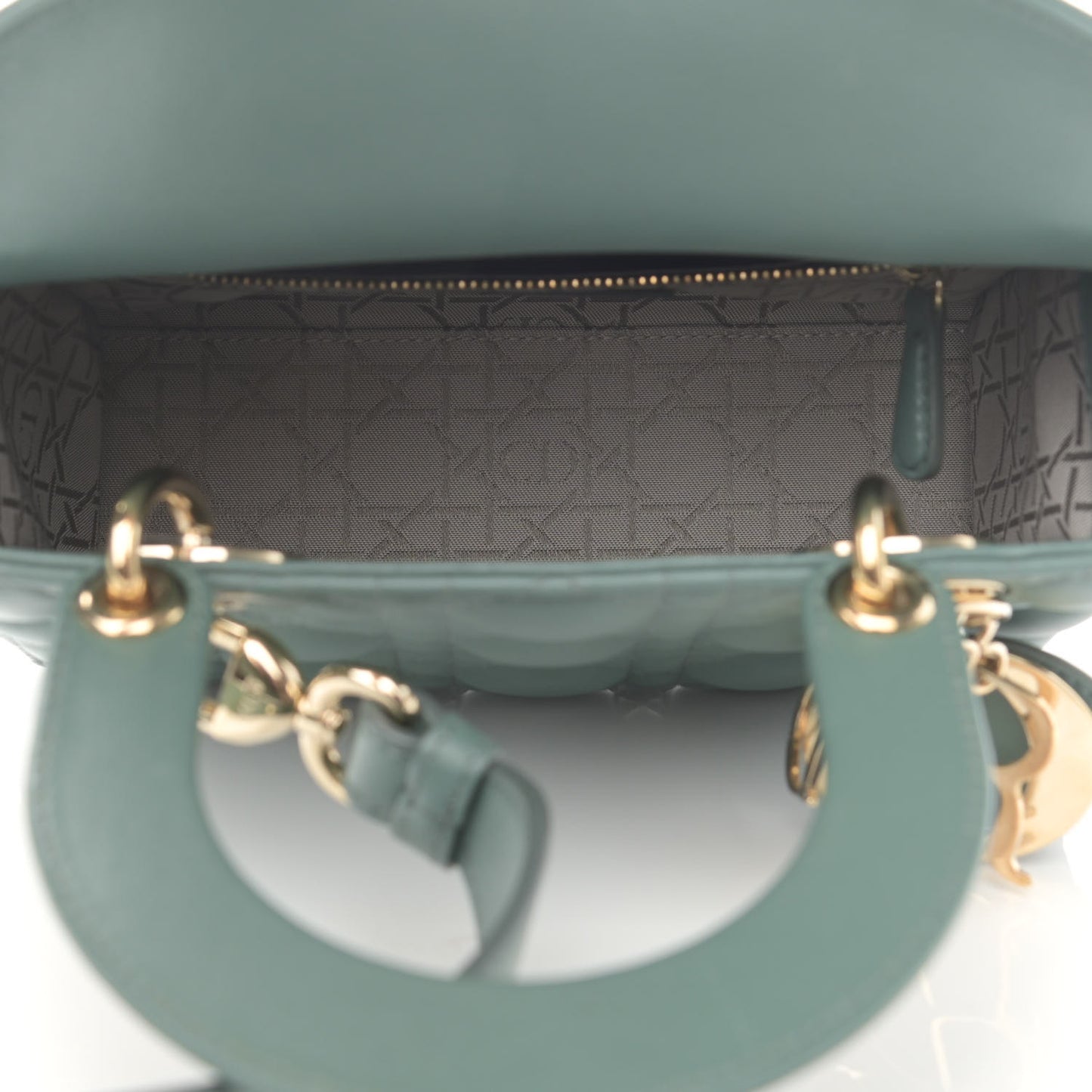 Lambskin Cannage Small My ABCDior Lady Dior Army Green