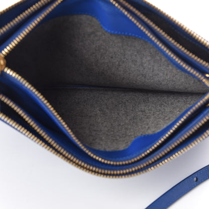 Celine Lambskin Large Trio Crossbody Bag Deep Blue 6 of 12