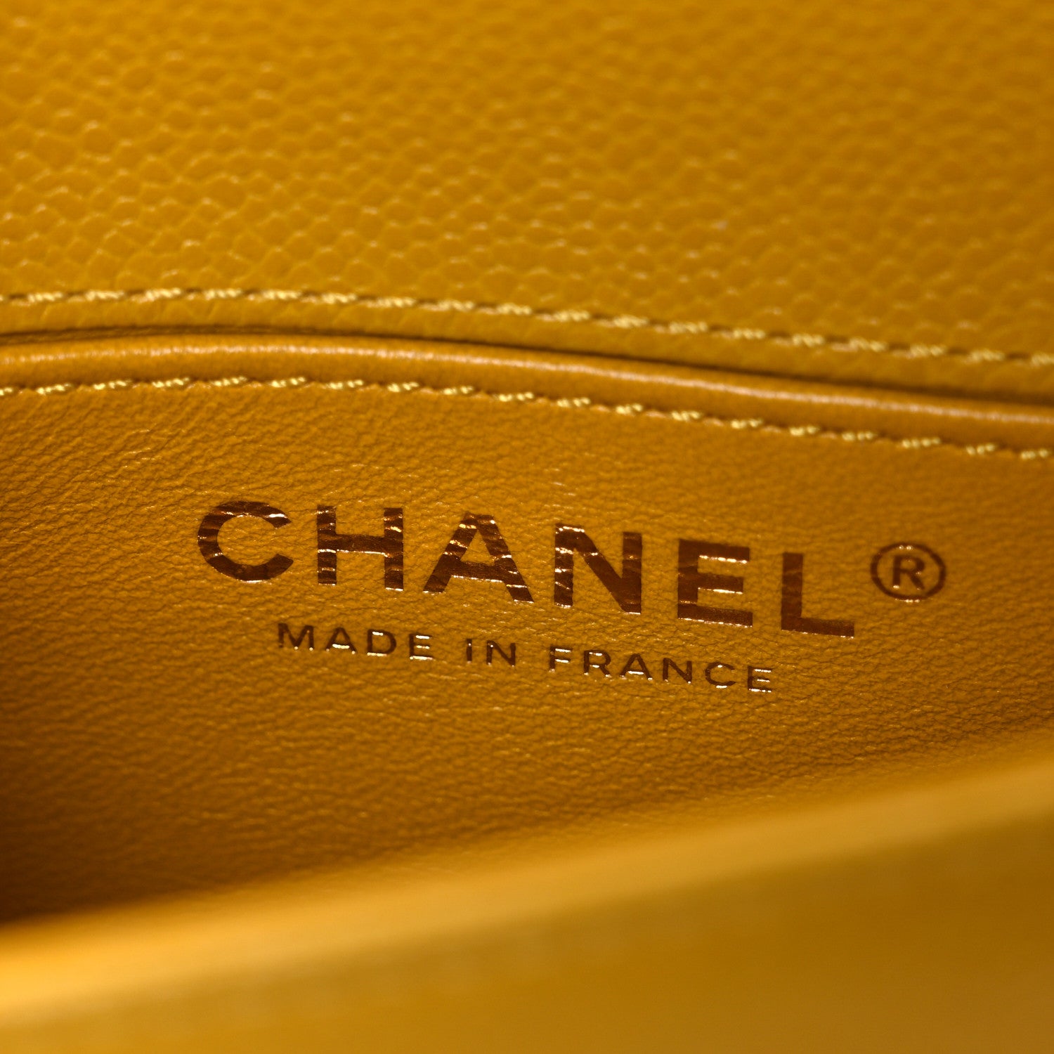 Chanel Caviar Quilted Mini Boy Flap Yellow 6 of 10