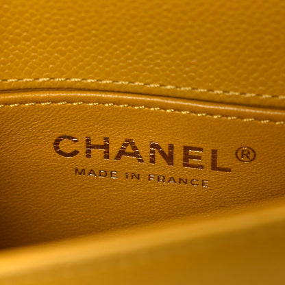 Chanel Caviar Quilted Mini Boy Flap Yellow 6 of 10