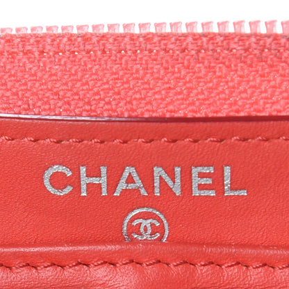Chanel Caviar Timeless CC Large Gusset Zip Around Wallet Orange 6 of 16