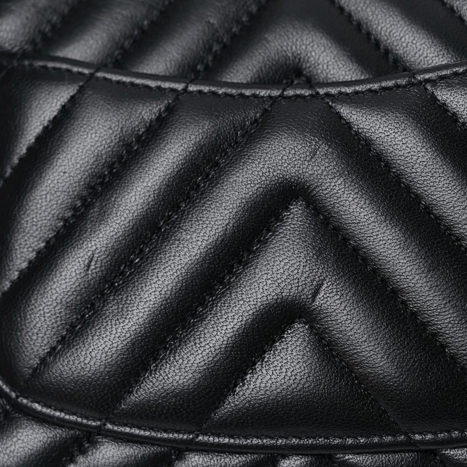 Chanel Lambskin Chevron Quilted Mini Rectangular Flap Black 13 of 16