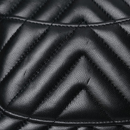 Chanel Lambskin Chevron Quilted Mini Rectangular Flap Black 13 of 16