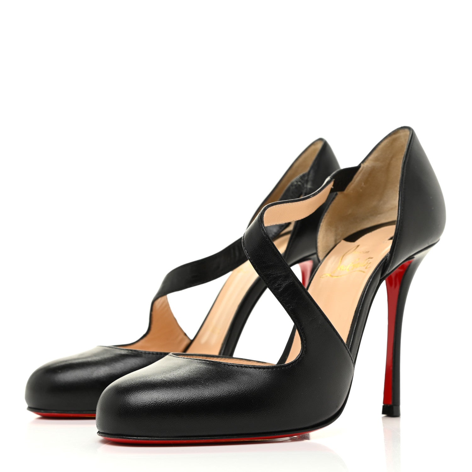 Christian Louboutin Shiny Nappa Decalcoco 100 Pumps 36.5 Black 3 of 10