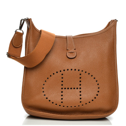 Hermes Taurillon Clemence Evelyne III GM Gold 1 of 9
