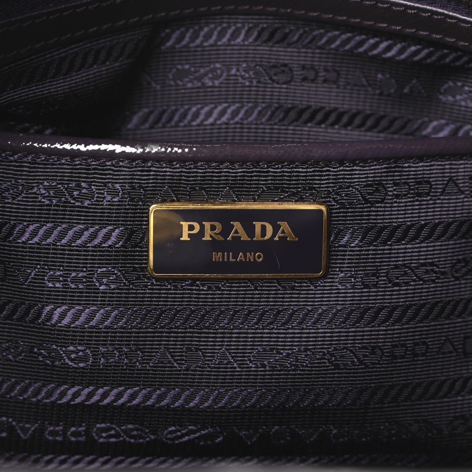 Prada Saffiano Vernice Large Tote Uva 5 of 9