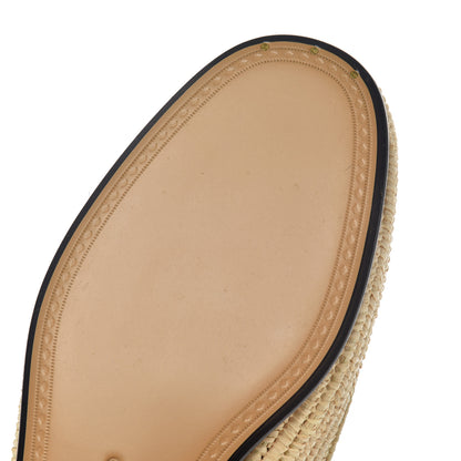 Gucci Raffia Mens Brixton Horsebit Loafers 10 Naturale Sand Storm 14 of 15