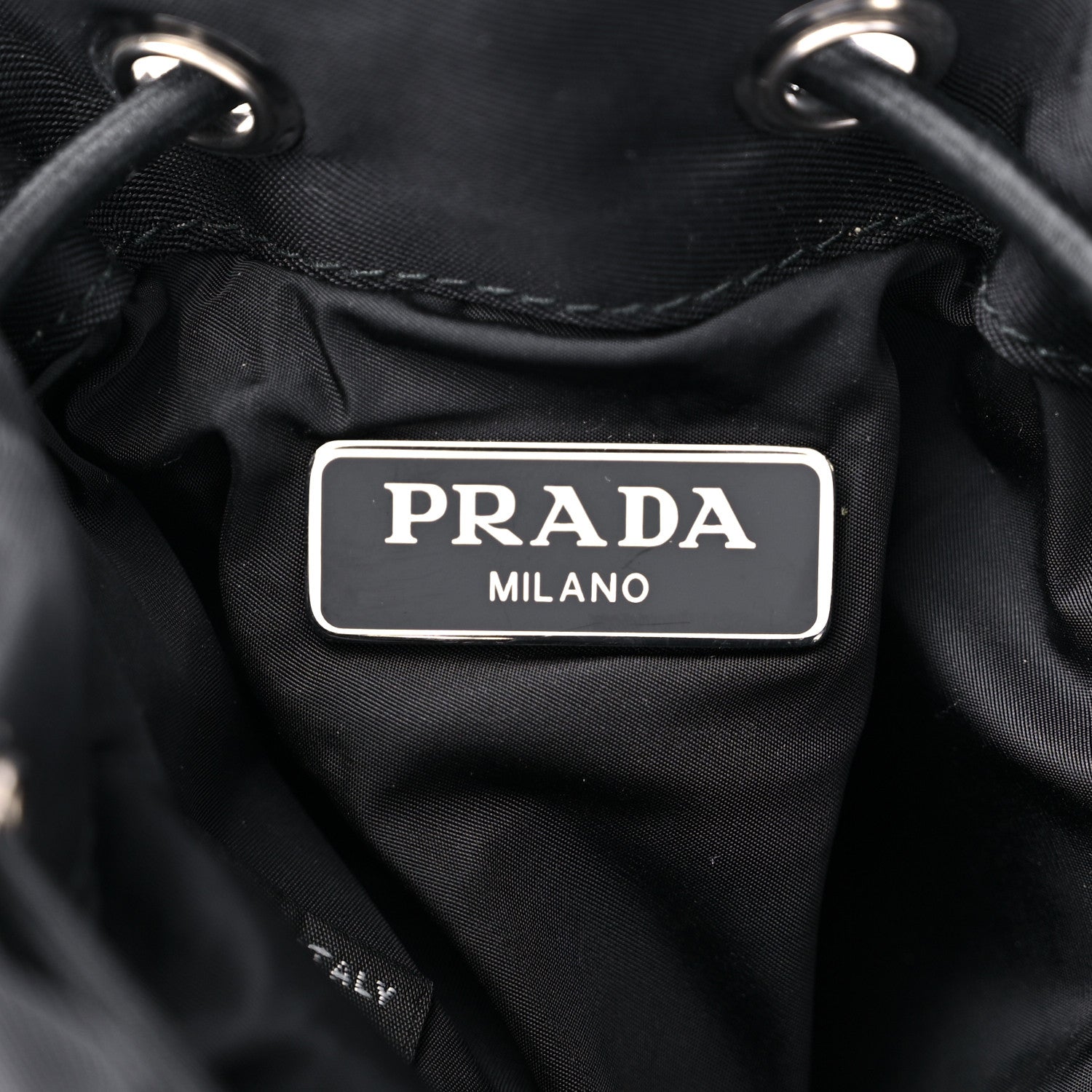 Prada Tessuto Nylon Pocket Drawstring Pouch Belt 100 40 Black 8 of 15
