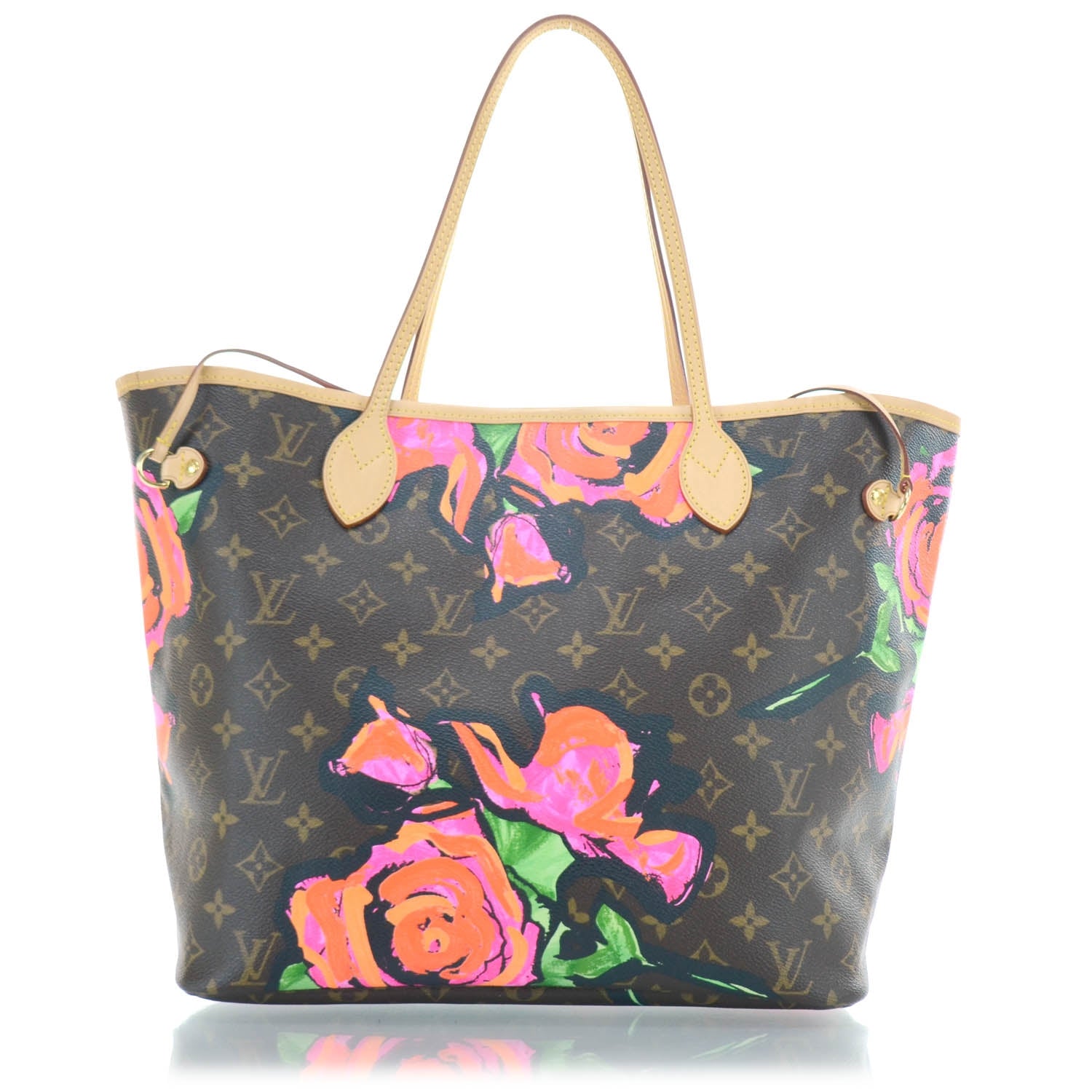 Louis Vuitton Monogram Roses Neverfull MM 3 of 8
