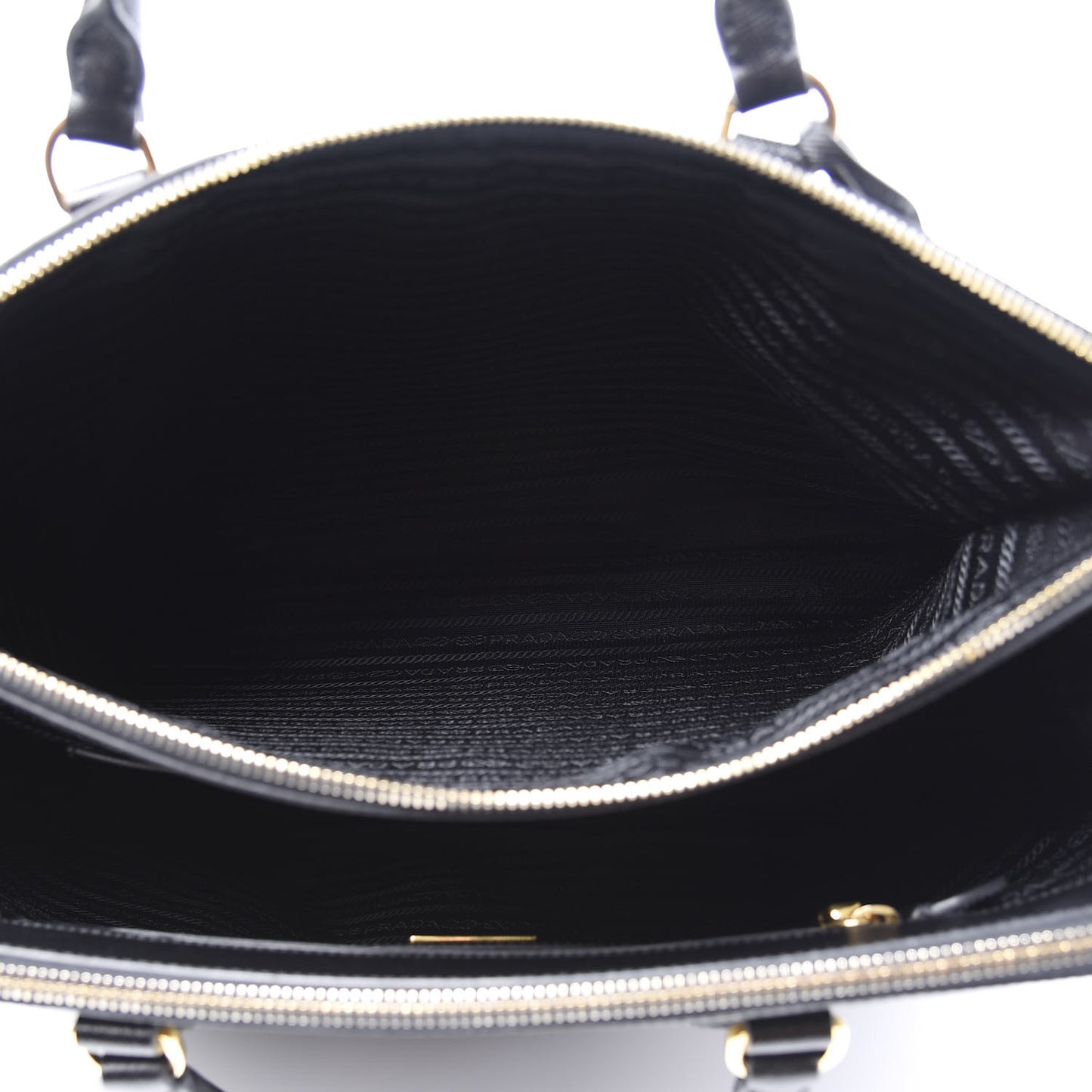Saffiano Large Galleria Double Zip Tote Black