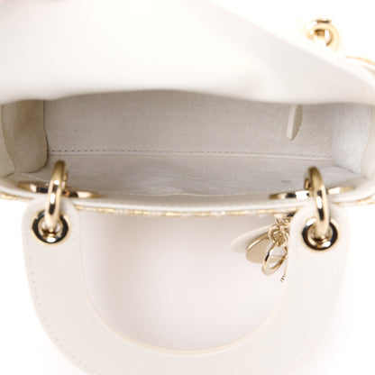 Christian Dior Metallic Jacquard Diamond Quilted Mini Lady Dior Gold 5 of 13