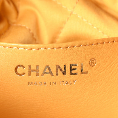 Chanel Shiny Calfskin Quilted Mini Chanel 22 Yellow 6 of 10