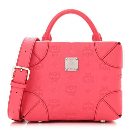 MCM Calfskin Ottomar Monogram Small Berlin Crossbody Sugar Pink 1 of 9