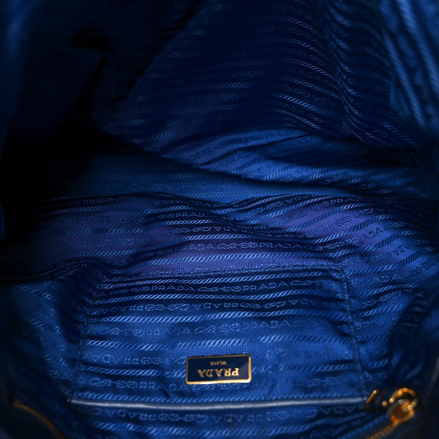 Prada Tessuto Nylon Saffiano Tote Baltico 5 of 9