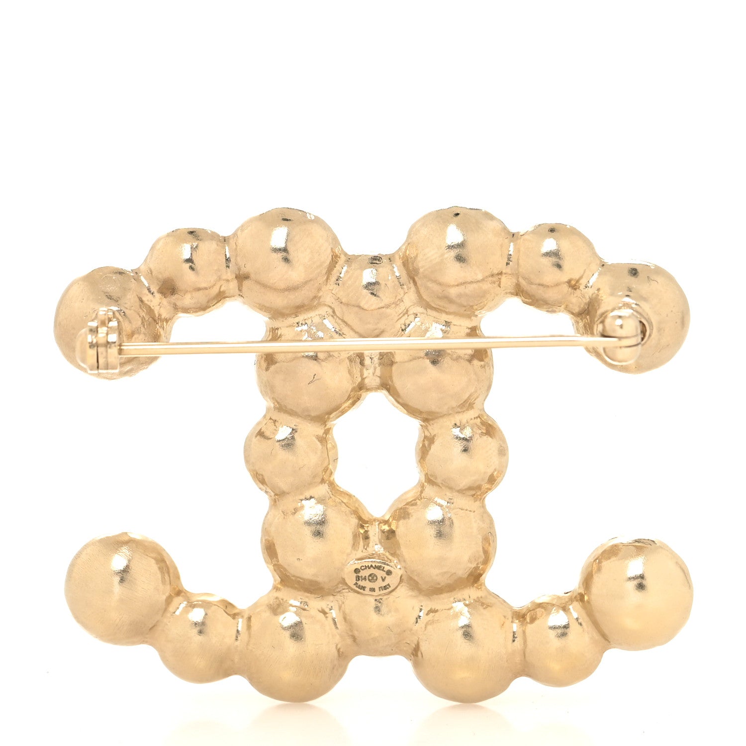 Chanel Pearl CC Brooch Gold 2 of 3