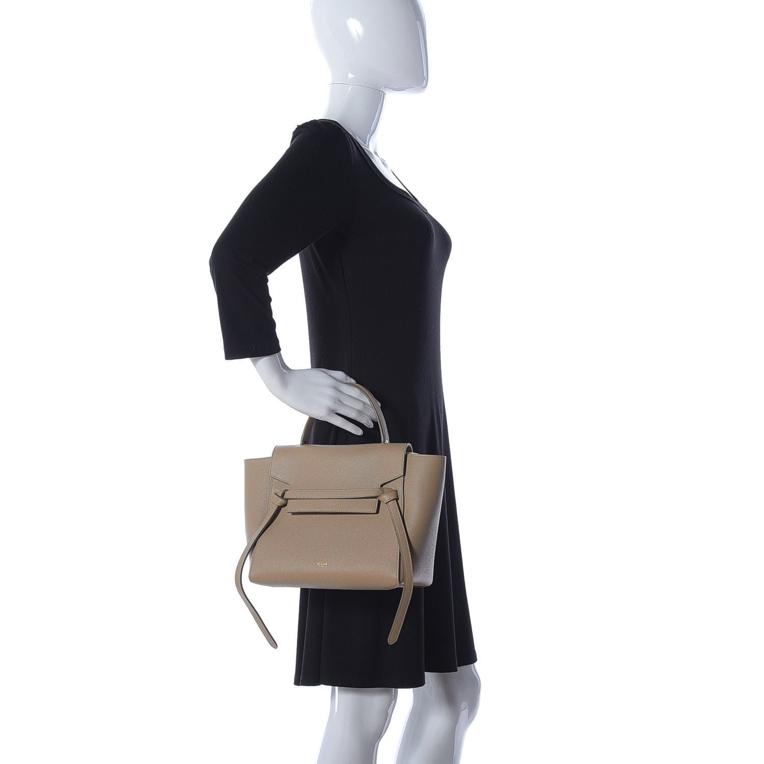 Celine Grained Calfskin Micro Belt Bag Dune 3 of 13