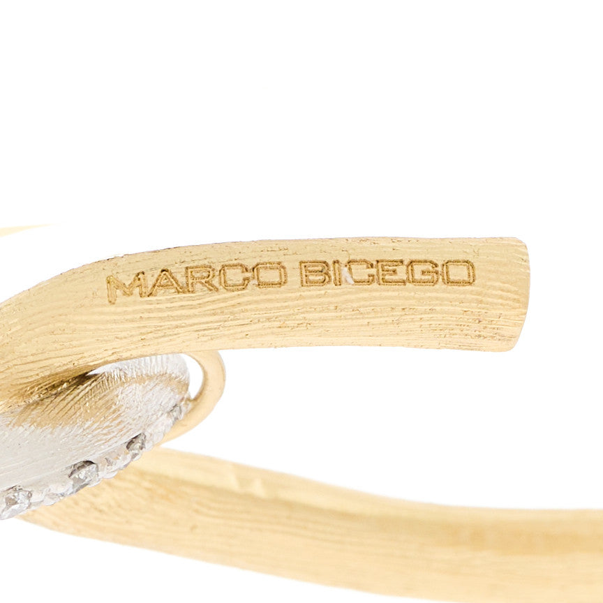Marco Bicego 18K Yellow White Gold Diamond Jaipur Link Drop Earrings 3 of 4