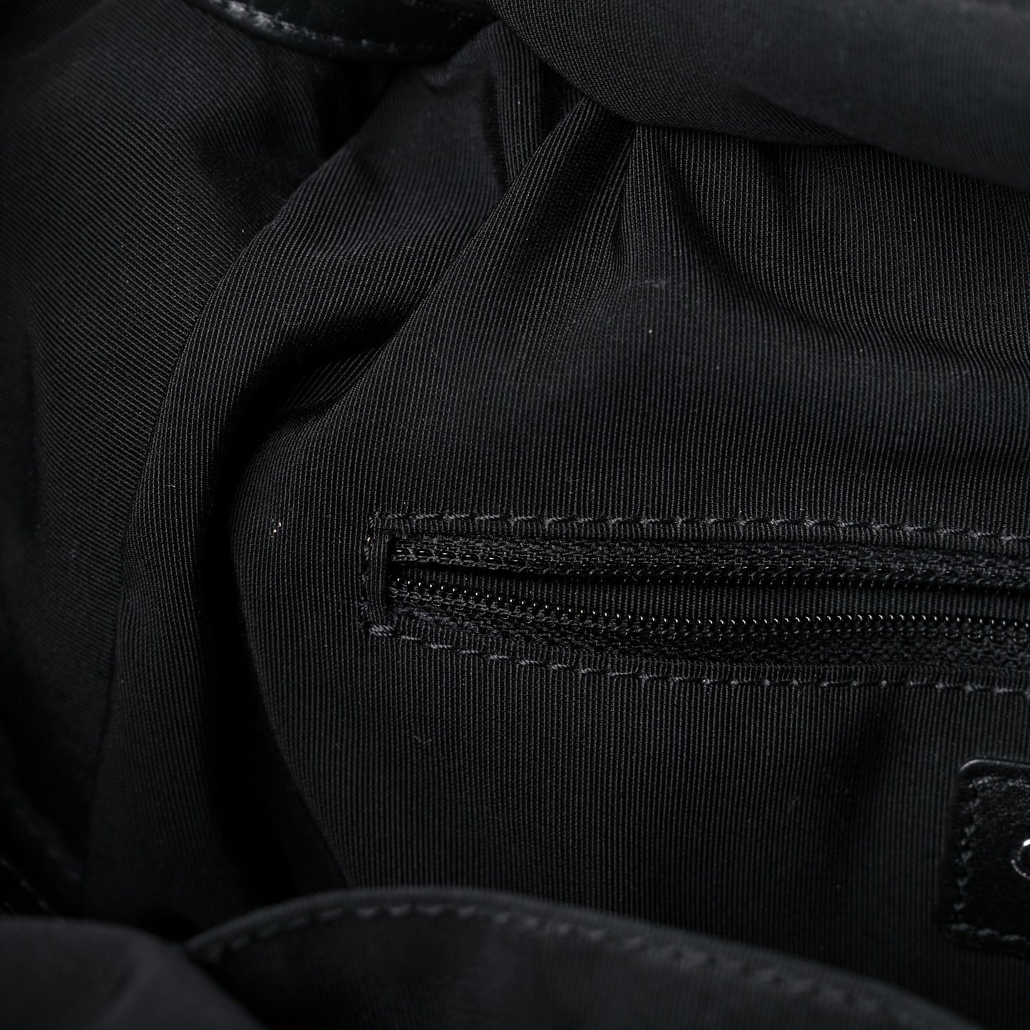 Aged Calfskin Chevron Medium Soft Bowling Bag Black
