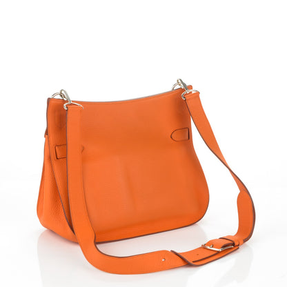 Hermes Taurillon Clemence Jypsiere 34 Orange 3 of 7