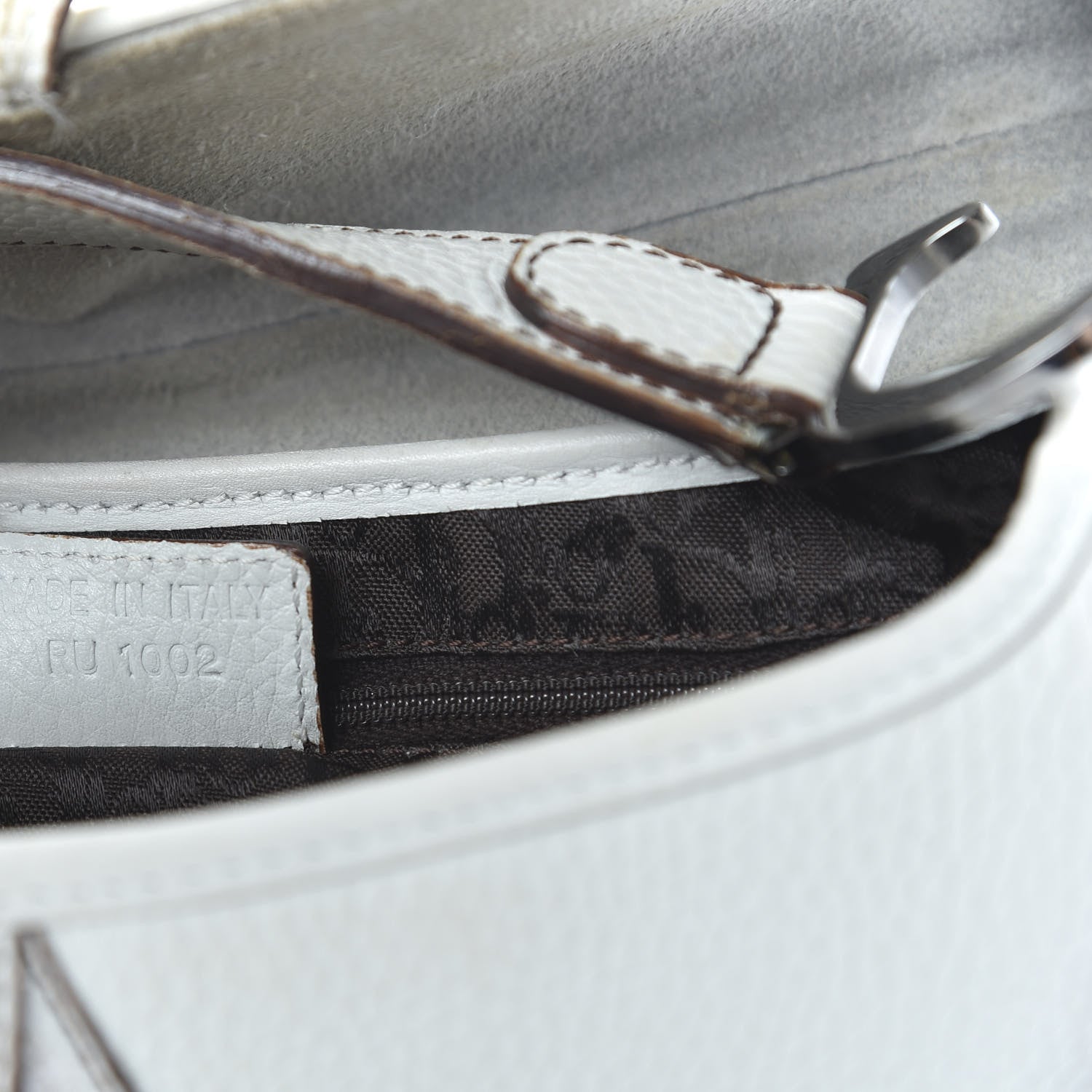 Christian Dior Calfskin Double Saddle Bag White 9 of 10