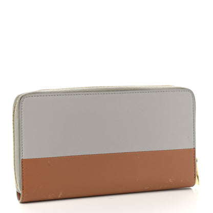 Celine Lambskin Large Zip Around Multifunction Wallet Grey 3 of 10