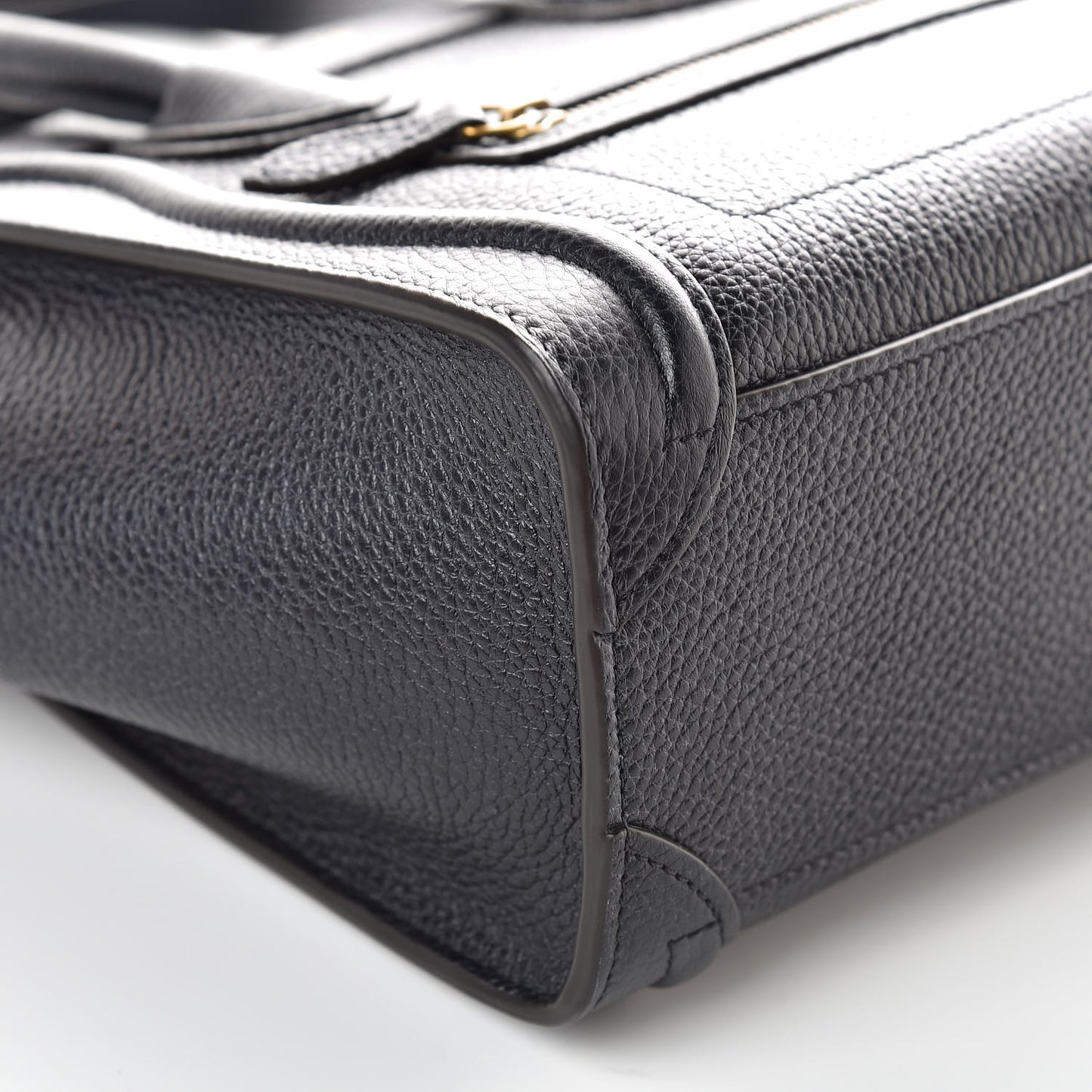Drummed Calfskin Nano Luggage Midnight
