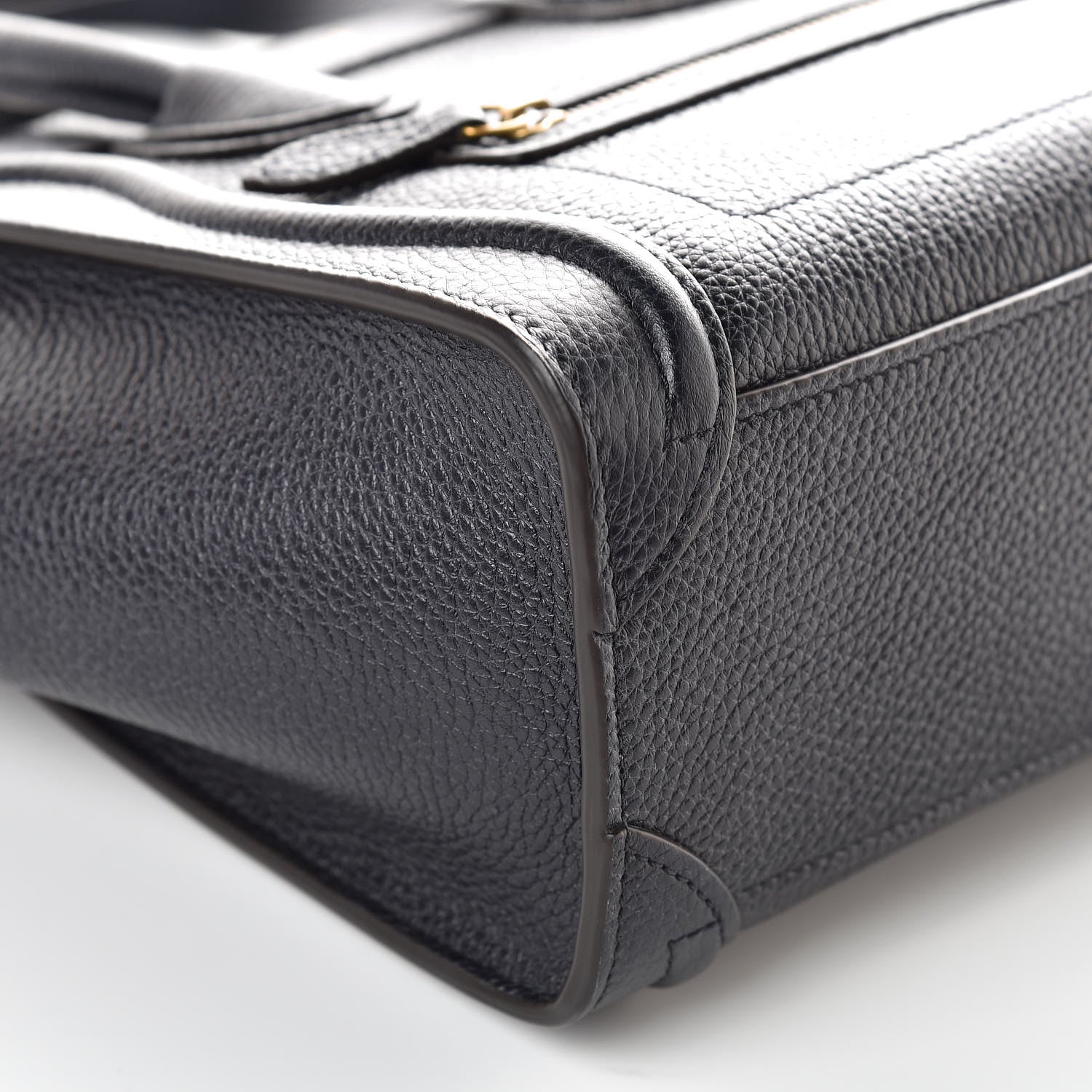 Celine Drummed Calfskin Nano Luggage Midnight 9 of 9