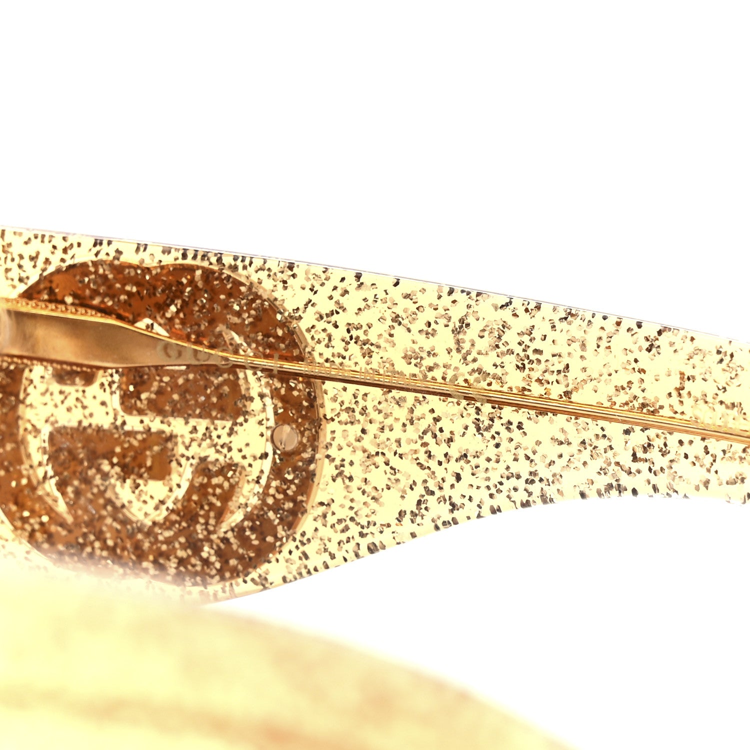 Gucci Acetate Pineapple GG0150/S Sunglasses Gold 6 of 7