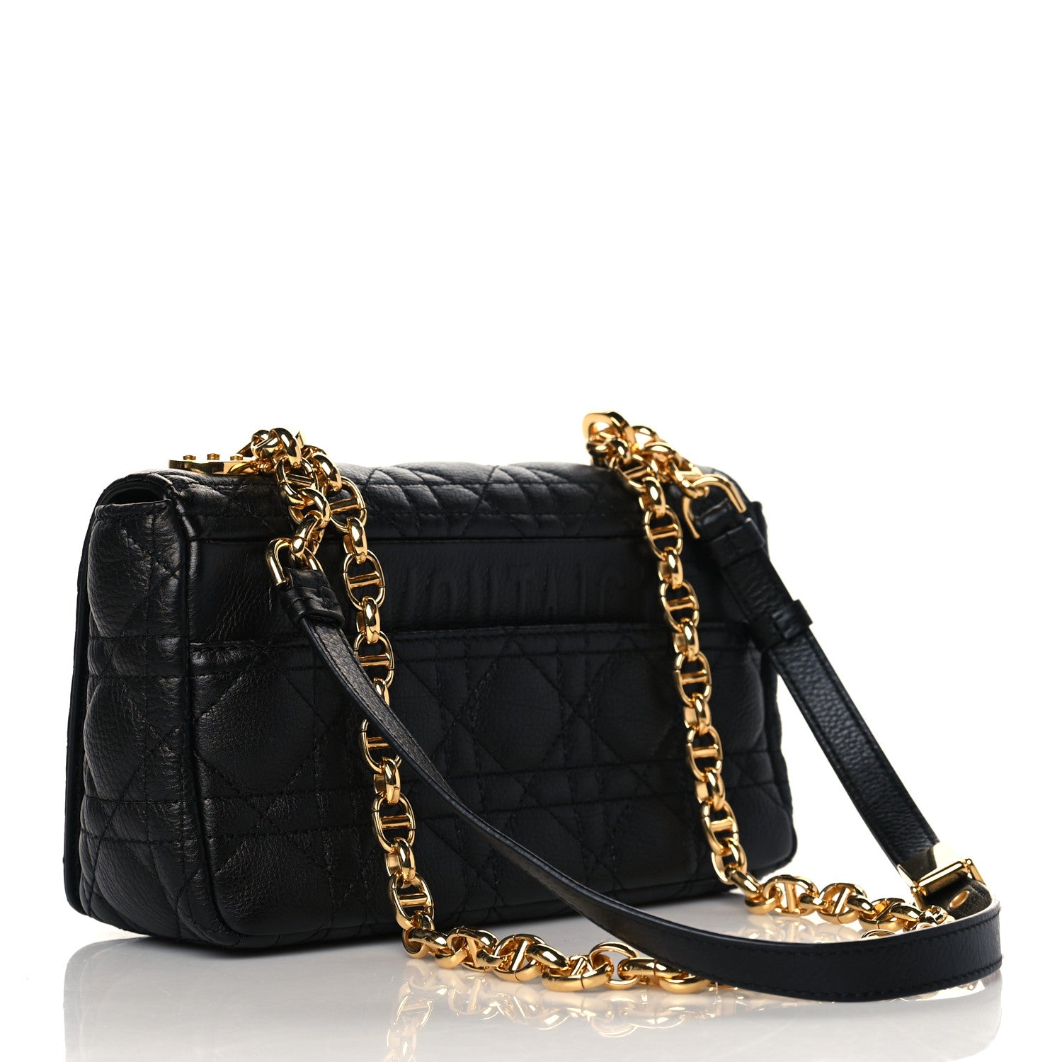 Christian Dior Calfskin Cannage Small Caro Bag Black 3 of 11