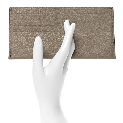 Louis Vuitton Calfskin Felicie Chain Wallet Card Holder Insert Tourterelle 2 of 8