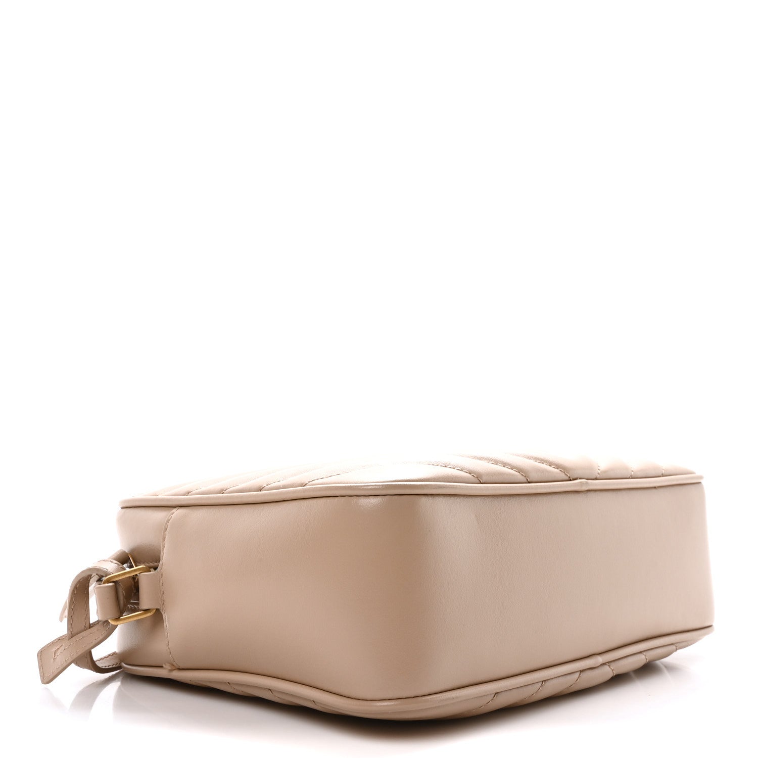 Saint Laurent Calfskin Matelasse Monogram Lou Camera Bag Dark Beige 4 of 10