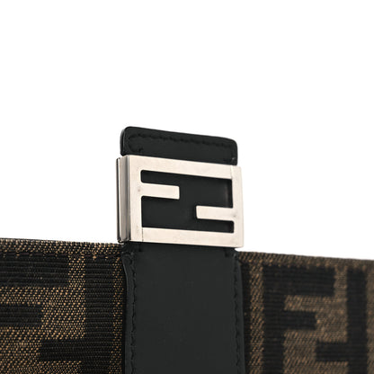 Fendi Recycled Fabric Jacquard Vitello Grace FF 1974 Baguette Belt Pouch Tobacco Moro Black 12 of 12