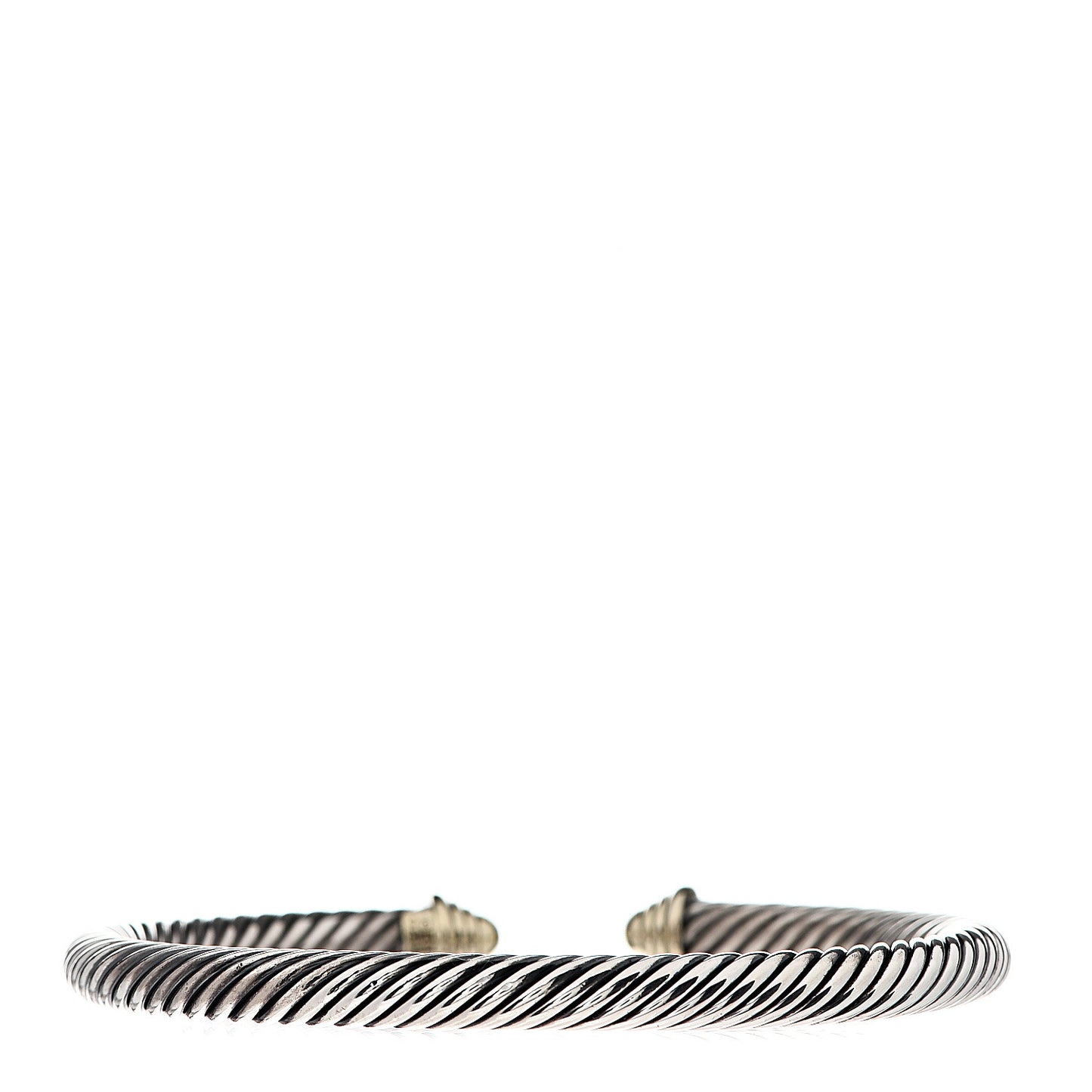 Sterling Silver 14K Yellow Gold 5mm Cable Classics Bracelet
