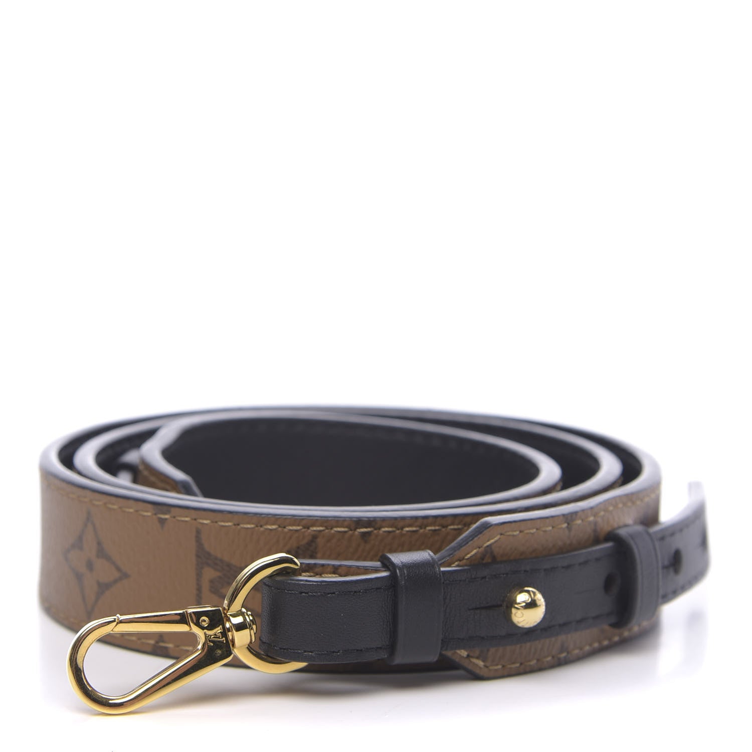Louis Vuitton Reverse Monogram Bandouliere Shoulder Strap XL Black 1 of 6