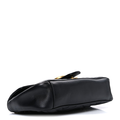 Gucci Calfskin Matelasse Small GG Marmont Shoulder Bag Black 4 of 10