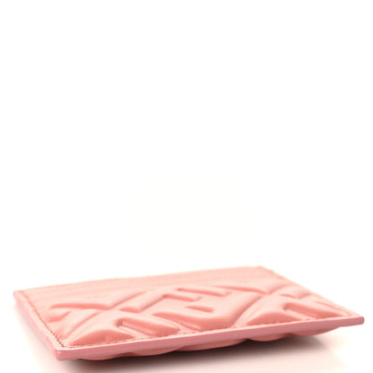 Fendi Nappa Matisse FF Embossed Card Holder Ballet Rose 4 of 8